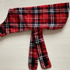 Dog Pet Coat Jacket Clothing Clothes Accessories Handmade Red Plaid